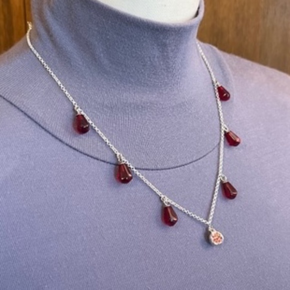 Persephone Greek Roman Goddess Pomegranate and Seeds Handmade Silver Necklace - Picture 10 of 16